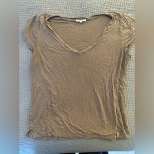 Splendid Brown V-Neck Top